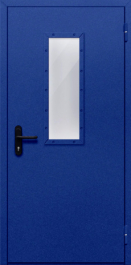 Фото двери «Однопольная со стеклом (синяя)» в Ростову-на-Дону